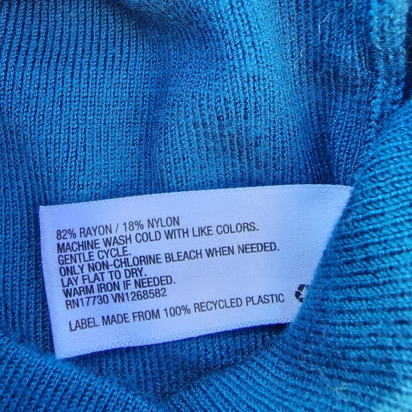 NWOT ... Victor Glemaud Women's Sweater Flare Pants Blue Teal Elastic Waist - Picture 5 of 5